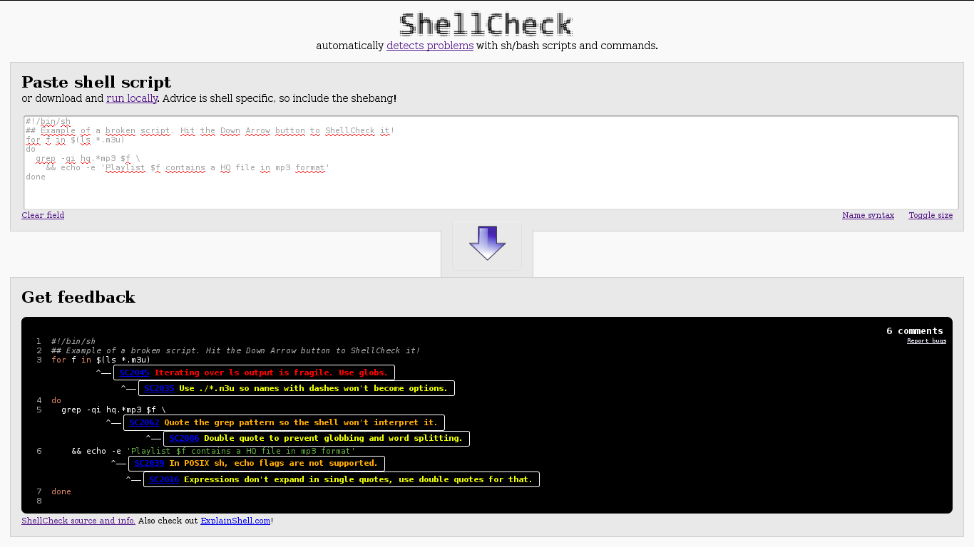 shellCheck